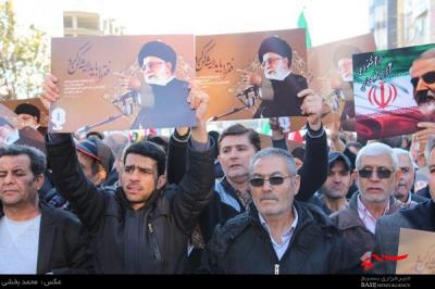 خروش امت حزب الله البرز در محکومیت اغتشاشگران